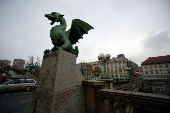 Slovenya Ljubljana Ejderha Köprüsü