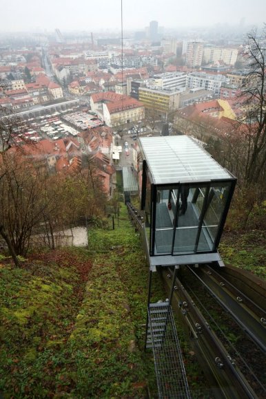 Slovenya Ljubljana kaleye çıkış