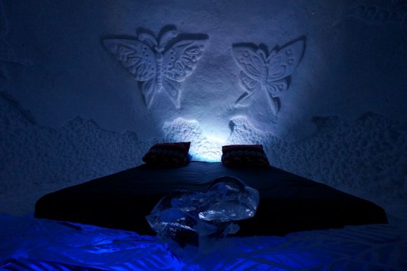 Kirkenes Snow Hotel (Buz Otel), Norveç, tema kelebekler
