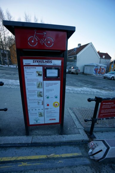 Trondheim'da bisiklet asansörü