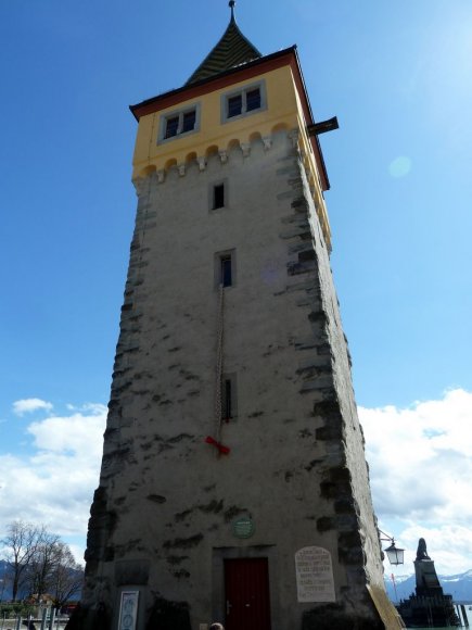 Rapunzel'in kulesi, Lindau, Bodensee Gölü.