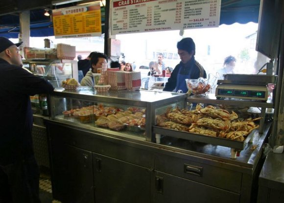 Fisherman's Wharf'ta bir dükkan.