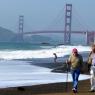 Baker Beach'te yürüyüş.