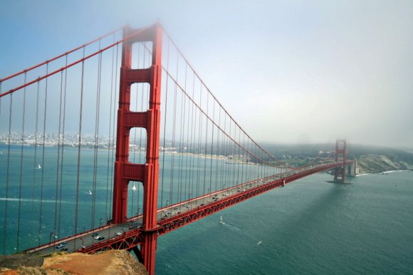 Golden Gate Köprüsü - Kuzey yakasındaki tepelikten