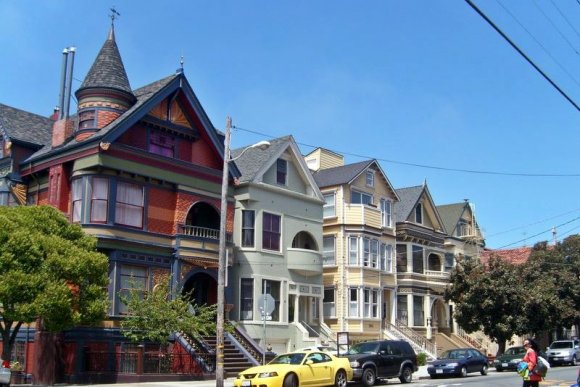 Haight-Ashbury viktoryan evler.