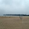 Santa Cruz'da plaj voleybolu.