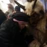 Krampustreiben festivali, Obertraun, Avusturya.