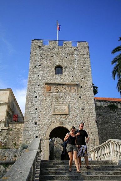 Korcula eski şehire giriş kapılarından biri.