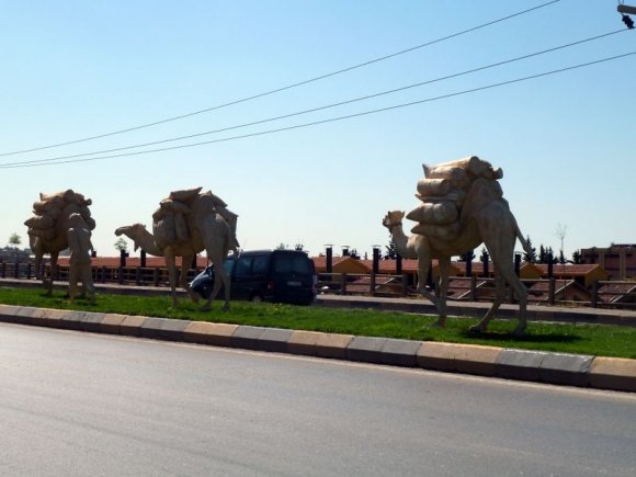 Zeugma Mozaik Müzesi'nin önünden geçen yol İpek Yolu.