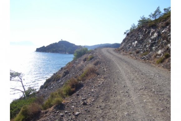 Orman içindeki yol bir müddet sonra geçen sene araba ile geldiğm sahil yoluna bağlanıyor.