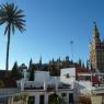 Sevilla'daki otelimiz Alkazar Sarayı'nın duvarları ile Katedralin arasında ufak bir meydana bakıyordu.
