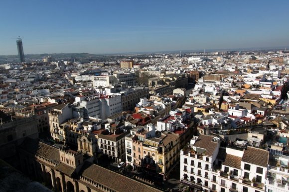 Giralda'nın tepesinden Sevilla manzaraları.