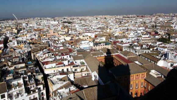 Giralda'nın tepesinden Sevilla manzaraları.