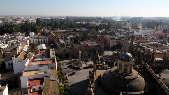 Giralda'nın tepesinden Sevilla manzaraları.