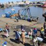 Essaouira - Balıkçı limanında satıcılar