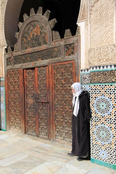 Fes - Bou Inania Medresesi kapısı.