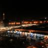 Marakeş - Djemaa el Fna meydanı gece.