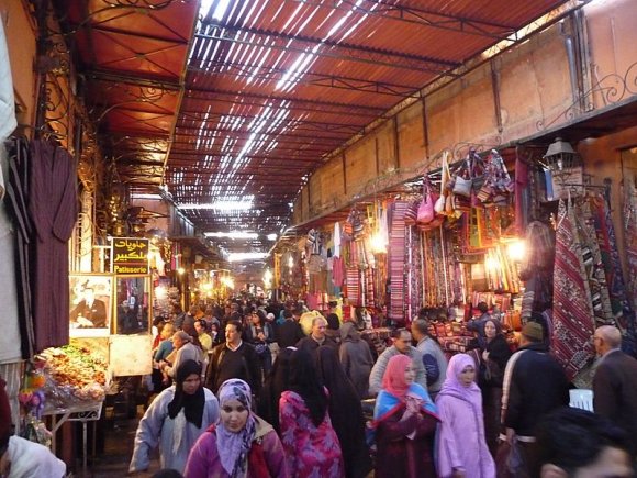 Marakeş - Medina pazar