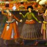 İsfahan - Çehel Sütun Sarayı, danseden kızlar.