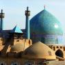 İsfahan - İmam Camii kubbe ve minareleri.