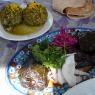 İsfahan'da İmam Meydanında Sofreh Khaneh Sonnati'de yediğimiz öğle yemeği.