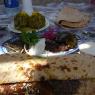 İsfahan'da İmam Meydanında Sofreh Khaneh Sonnati'de yediğimiz öğle yemeği. İran'da gördüğümüz en güzel retoranlardan biri idi.
