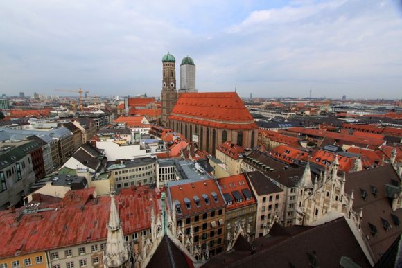 Marienplatz, Frauenkirche, Münih.