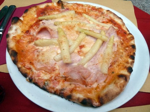Venedik'te yediğimiz enfes pizza.