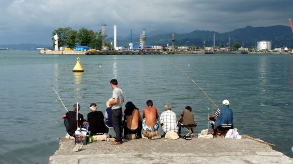 Batum'da balıkçılar.