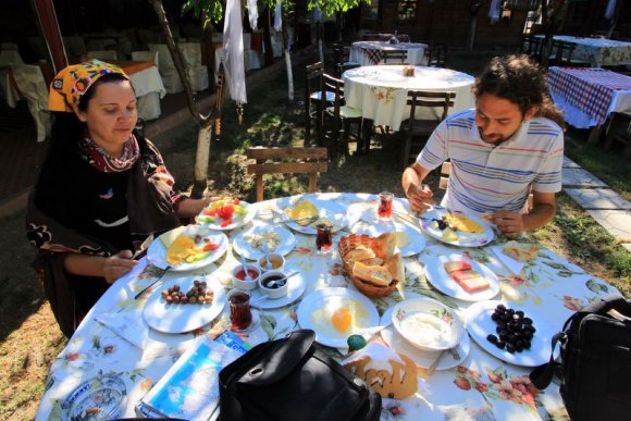 Kastamonu'da İsmail Bey Konağı'nda nefis bir kahvaltı yaptık.