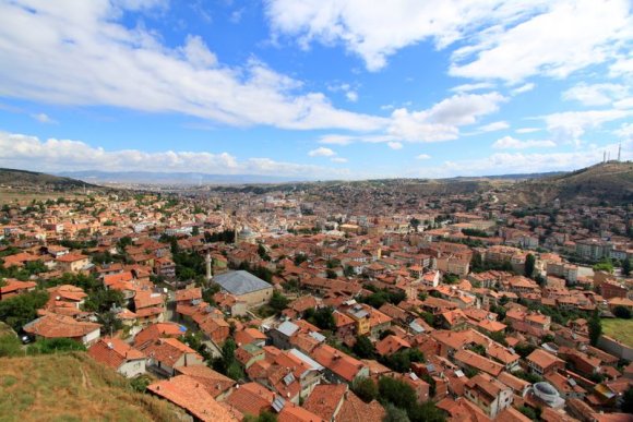 Kastamonu Kalesi üzerinden Kastamonu manzarası.