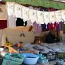 Behramkale'de sabun, hediyelik esya, el işleri gibi bir çok şey satılıyor.