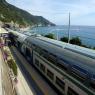 Corniglia tren istasyonu, Cinque Terre, İtalya.