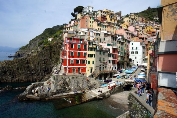 Riomaggiore, Cinque Terre, İtalya.