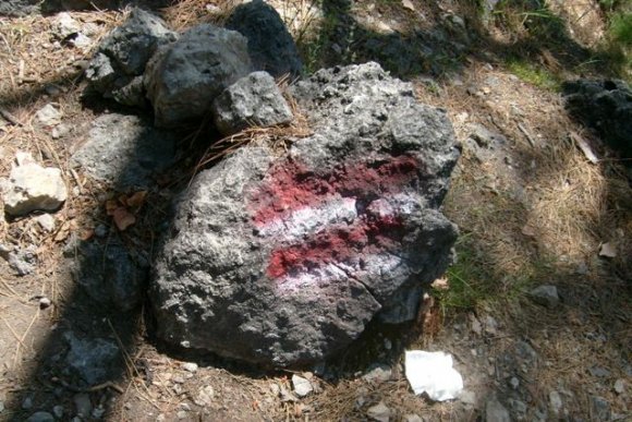 Kabak'tan gelen Likya Yollarının kesişimi.