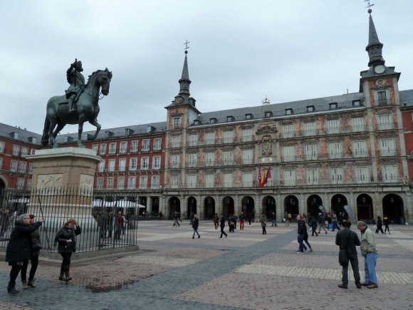 Plaza Mayor Meydanı, Madrid.