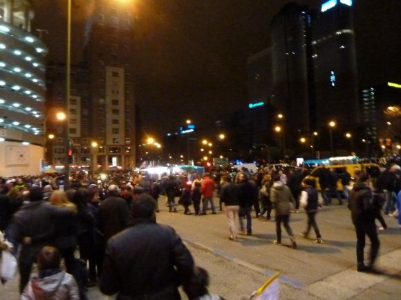 Real Madrid - Mallorca maçı çıkışı, Santiago Bernabeu Stadyumu, Madrid.