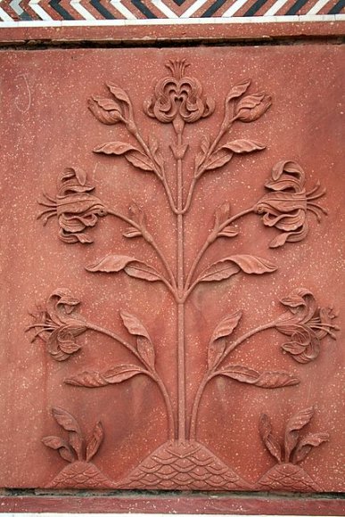 Agra - Taj Mahal'deki Jawab'ın içinden bir detay.