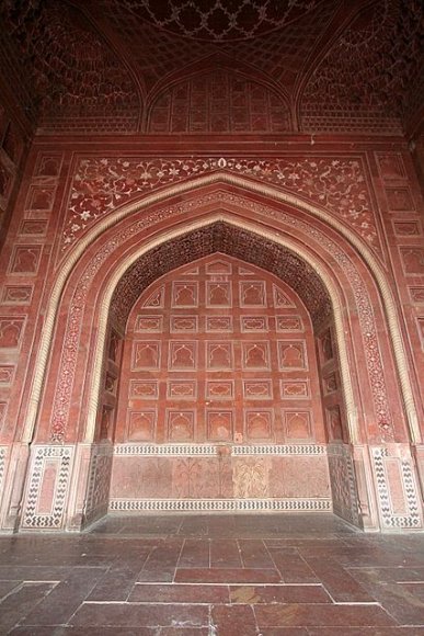 Agra - Taj Mahal'deki Jawab'ın içi.