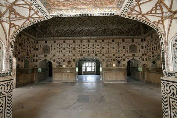 Jaipur, Amber Sarayı'nın içi.