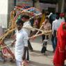 Ajmer'den Pushkar'a giden Hindu hacılar.
