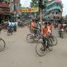 Varanasi - Kavşakta trafik.