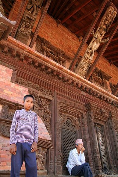 Katmandu - Bhaktapur Durbar Square, Rameshwar Tapınağı.