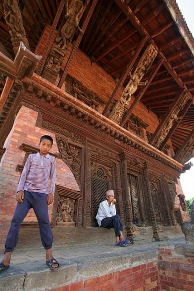 Katmandu - Bhaktapur Durbar Square, Rameshwar Tapınağı.
