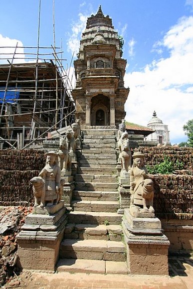 Katmandu - Bhaktapur Durbar Square, Siddhi Lakshmi Tapınağı.