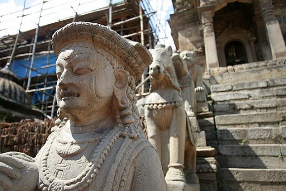 Katmandu - Bhaktapur Durbar Square, Siddhi Lakshmi Tapınağı.