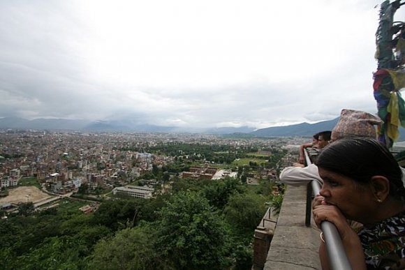 Katmandu - Swayambhunath Maymun Tapınağı'ndan Katmandu şehri