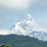 Pokhara - Machapuchare Dağı.