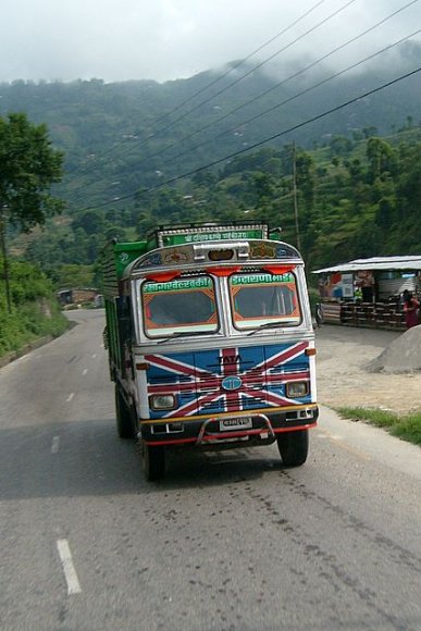 Pokhara - Katmandu Pokhara yolunda.