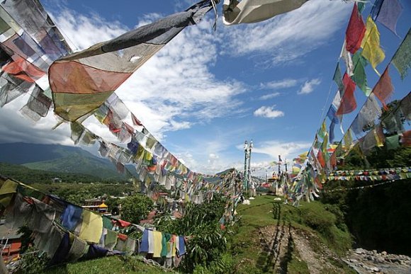 Pokhara - Dua bayrakları.